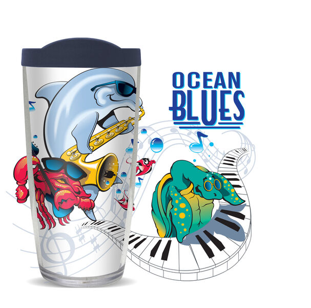 28oz Sport Tumbler - Ocean Blues w/ Gray Lid ST-11657