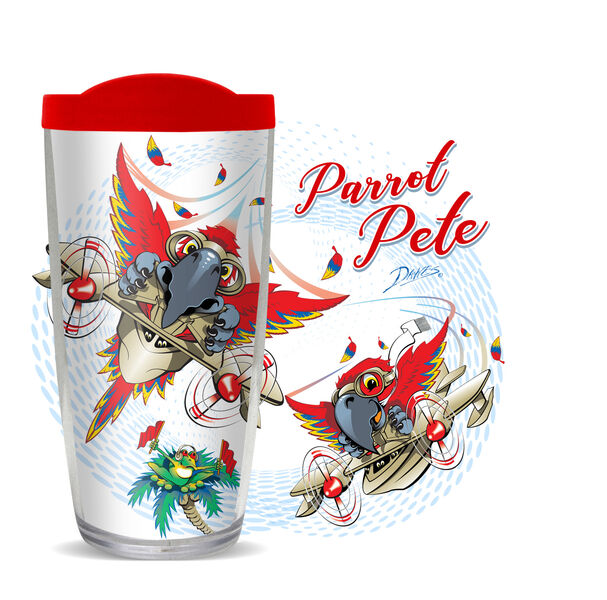 24oz Flareside Tumbler - Parrot Pete w/ Red Lid 24F-11658