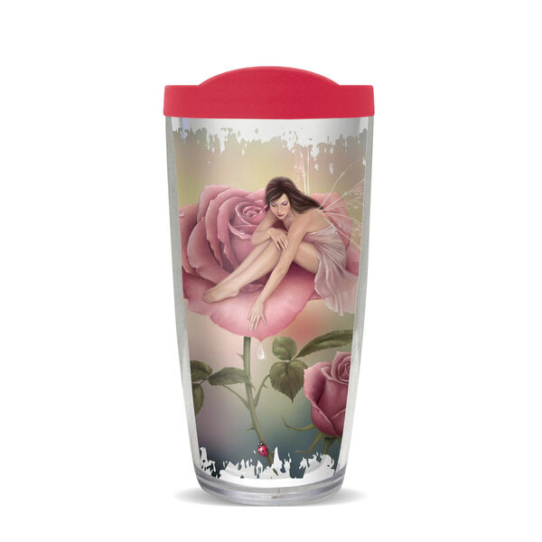 16oz Short Tumbler - Rose without lid 01-11695