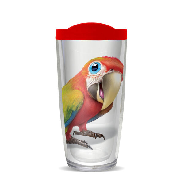 28oz Mega Tumbler - Parrot w/ Red Lid H2-11761