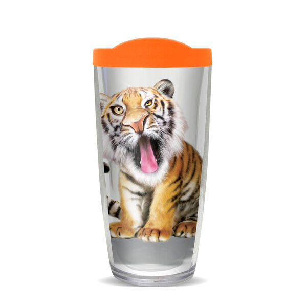 28oz Mega Tumbler - Tiger Animal Club w/ Orange Lid H2-11764