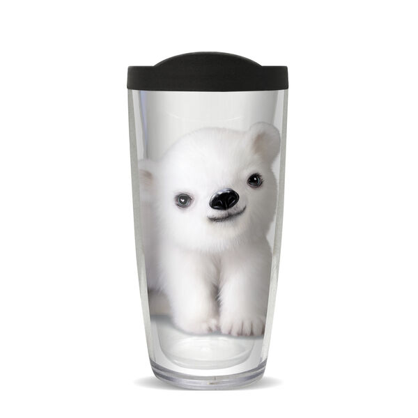 16oz Tumbler - Polar Bear w/ Black Lid 02-11773