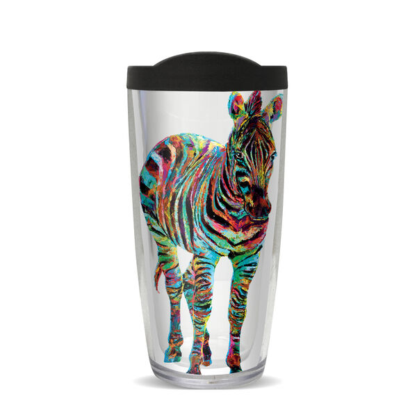 16oz Tumbler - Zebra w/ Black Lid 02-11795