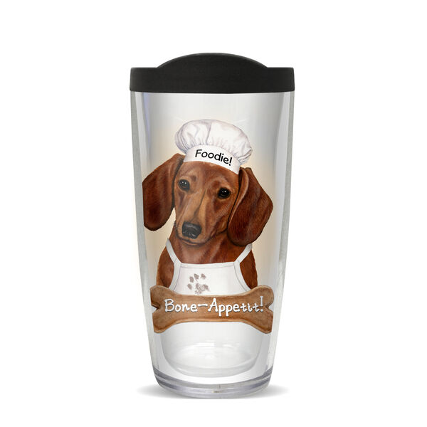 22oz Tumbler - Dachshund Red w/ Black Lid 08-11813