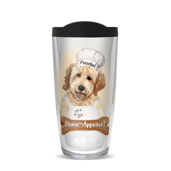 16oz Short Tumbler - Goldendoodle without lid 01-11819