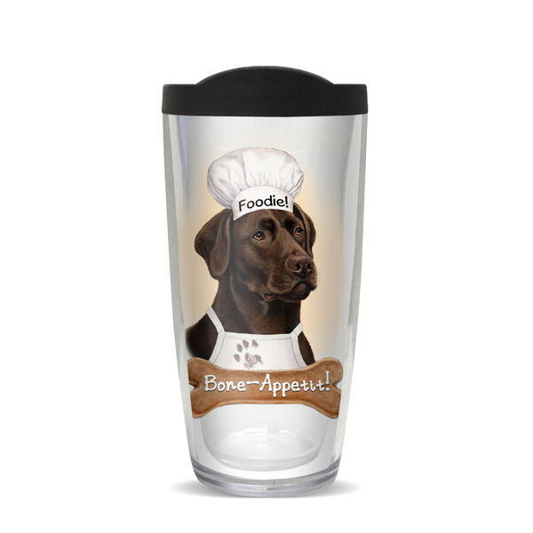 18oz Handle Mug - Labrador Retriever Chocolate w/ Black Lid 06-11825