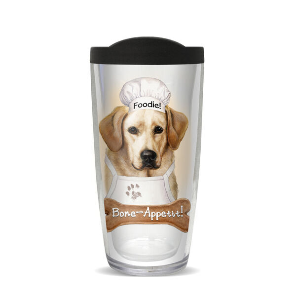 28oz Mega Tumbler - Labrador Retriever Yellow w/ Black Lid H2-11826