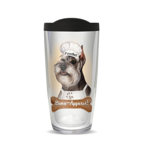 16oz Tumbler - Schnauzer w/ Black Lid 02-11838