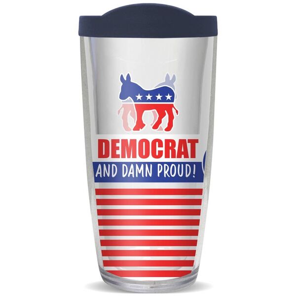 24oz Flareside Tumbler - Democrat & Damn Proud w/ Blue Lid 24F-11900