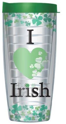 18oz Handle Mug - I Heart Irish w/ Black Lid 06-11912