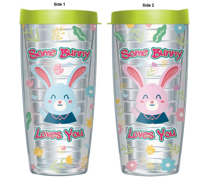 18oz Handle Mug - Some Bunny Loves You w/ Black Lid 06-11914