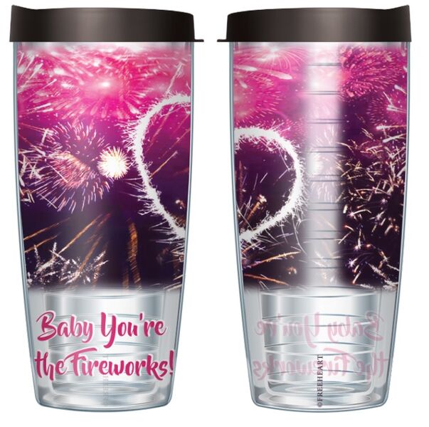 16oz Tumbler - Baby Ur Fireworks w/ Black Lid 02-11923