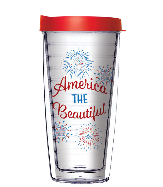 24oz Flareside Tumbler - America the Beautiful w/ Red Lid 24F-11925