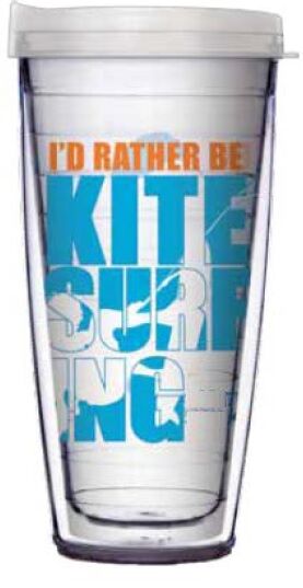 22oz Tumbler - I'd Rather Be Kite Surfing w/ Clear Lid 08-11935