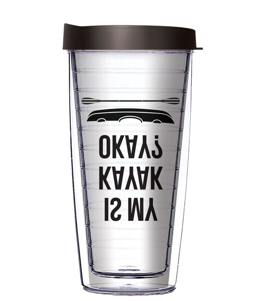 18oz Handle Mug - Is My Kayak Ok (Upside Down) w/ Black Lid 06-11943