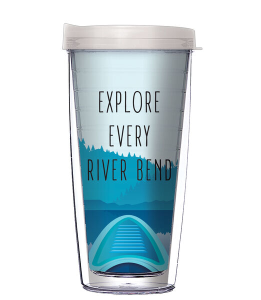 22oz Tumbler - Explore Every River Bend w/ Clear Lid 08-11944