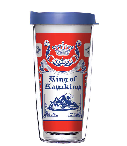 24oz Flareside Tumbler - King of Kayaking w/ Blue Lid 24F-11946