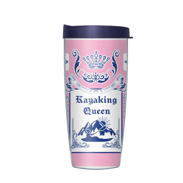 18oz Handle Mug - Kayaking Queen w/ Pink Lid 06-11947