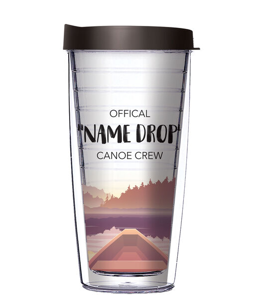 18oz Handle Mug - Official "Name Drop" Canoe Crew w/ Black Lid 06-11955