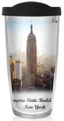 28oz Sport Tumbler - NYC Empire State Building w/ Gray Lid ST-11968