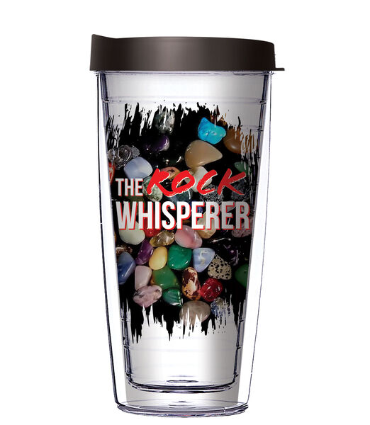 16oz Short Tumbler - The Rock Whisperer without lid 01-11972