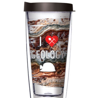 22oz Tumbler - I Heart Geology w/ Black Lid 08-11976