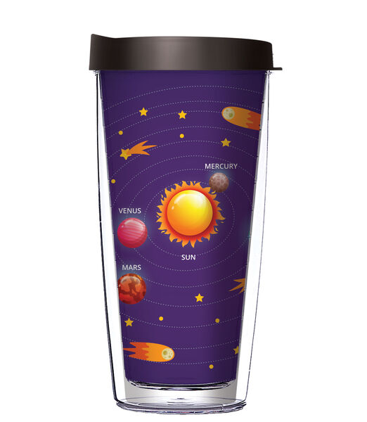 22oz Tumbler - Solar System w/ Black Lid 08-11977