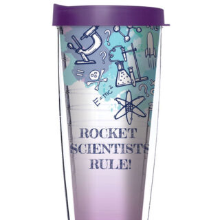 22oz Tumbler - Rocket Scientists Rule w/ Purple Lid 08-11980