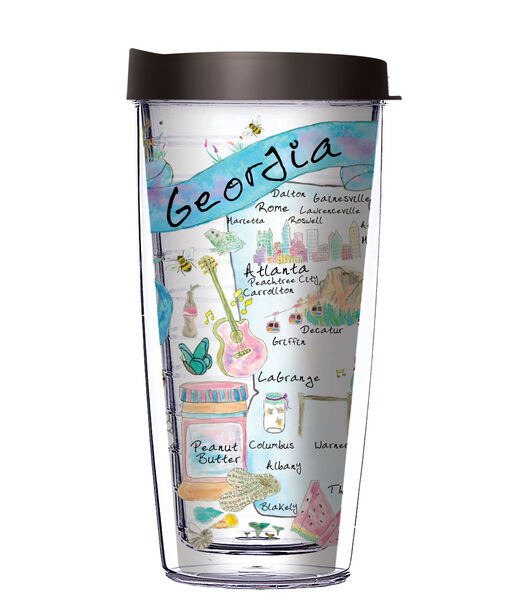 24oz Flareside Tumbler - Georgia w/ Black Lid 24F-12011