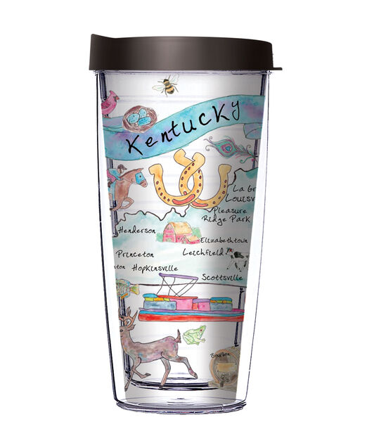 24oz Flareside Tumbler - Kentucky w/ Blue Lid 24F-12012