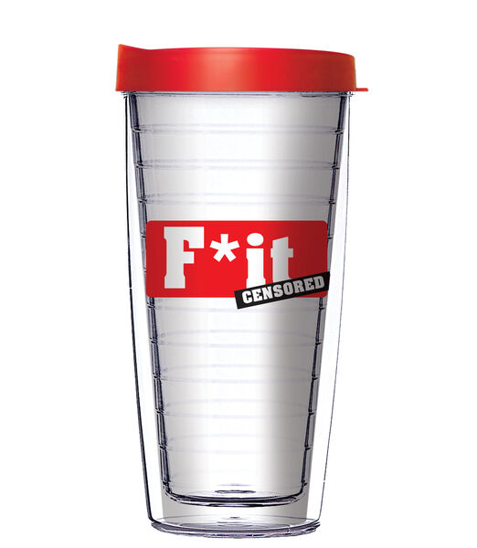 16oz Short Tumbler - F-It Censored without lid 01-12028