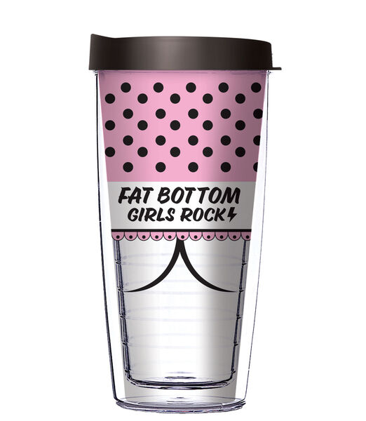 18oz Handle Mug - Fat Bottom Girls Rock w/ Black Lid 06-12029