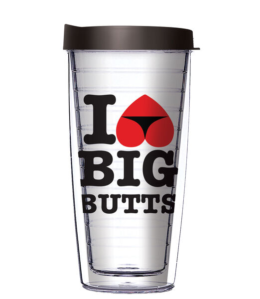 16oz Tumbler - I Like Big Butts w/ Black Lid 02-12034