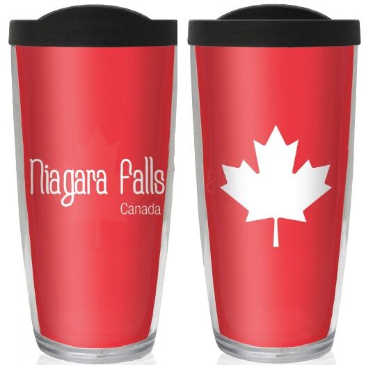 28oz Mega Tumbler - Niagara Falls Canada w/ Orange Lid H2-12079