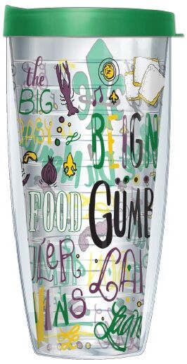 28oz Mega Tumbler - Mardi Gras Graffiti w/ Navy Lid H2-12089