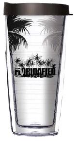 16oz Tumbler - Floridafied Palm Trees State of Mind w/ Black Lid 02-12104