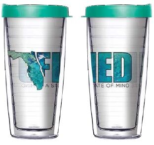 16oz Tumbler - Floridafied Snorkel Reef Overlay w/ Teal Lid 02-12114