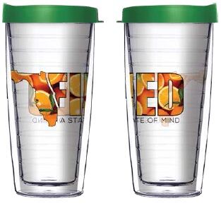 16oz Short Tumbler - Floridafied Oranges Overlay without lid 01-12115