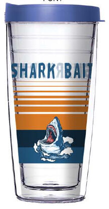 16oz Tumbler - Shark Bait w/ Navy Lid 02-12119