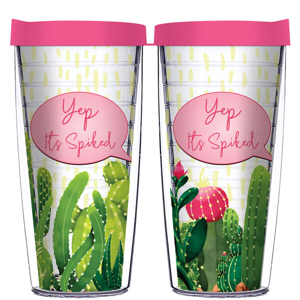 28oz Mega Tumbler - Yep, It's Spiked w/ Pink Lid H2-12141