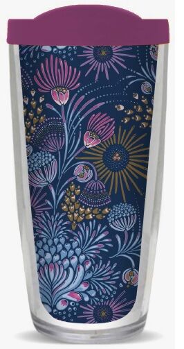 24oz Flareside Tumbler - Jardin Floral Wind w/ Black Lid 24F-12165