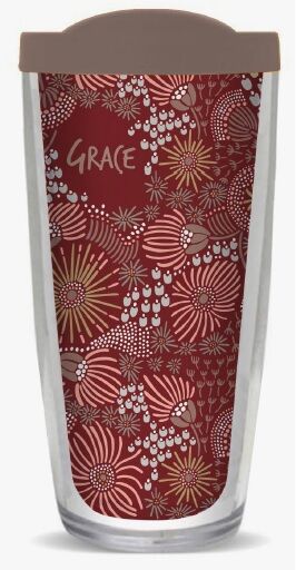 18oz Handle Mug - Bella Grace w/ Black Lid 06-12170