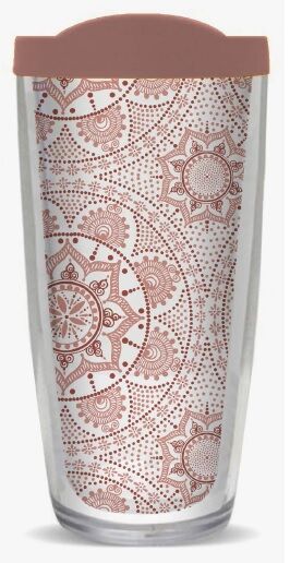 16oz Short Tumbler - Bella Henna without lid 01-12179