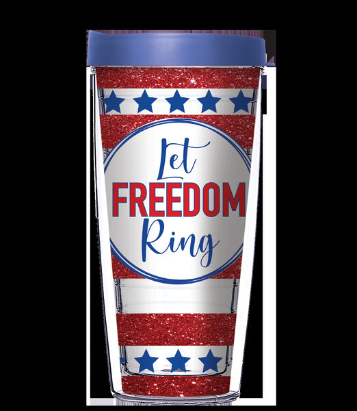 24oz Flareside Tumbler - Let Freedom Ring w/ Blue Lid 24F-12247