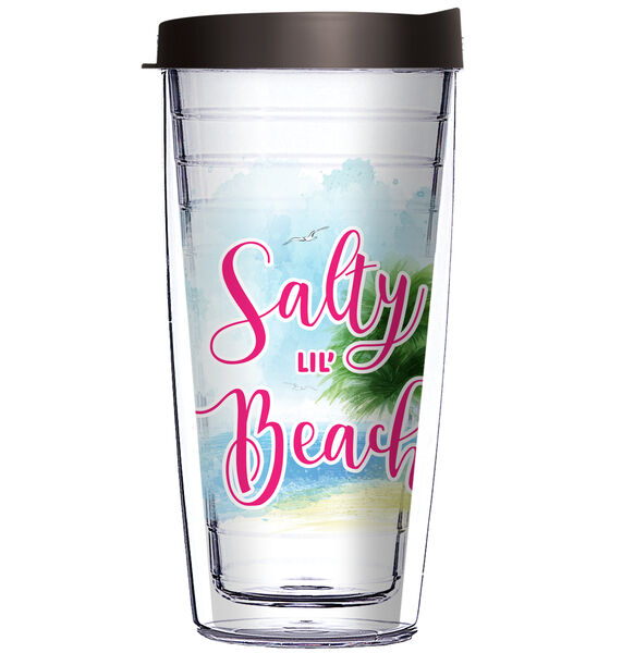 24oz Flareside Tumbler - Salty Lil' Beach w/ Black Lid 24F-12297