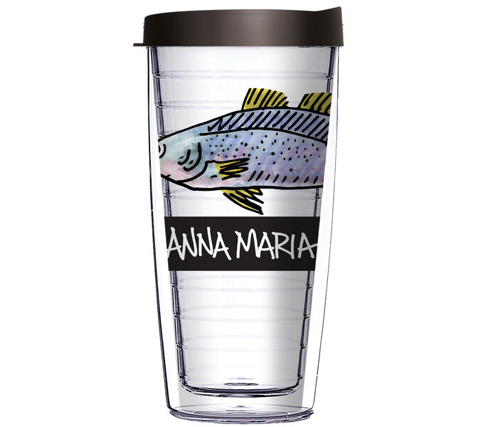 16oz Short Tumbler - Snook Fish 2 - Anna Maria Island without lid 01-12329-AMI