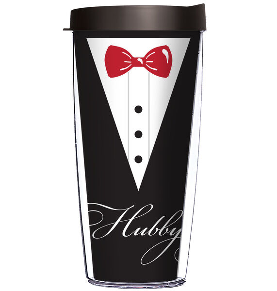 24oz Flareside Tumbler - Hubby Red Tie w/ Black Lid 24F-12365