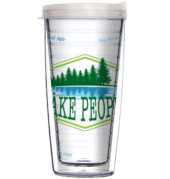 28oz Mega Tumbler - Lake People Diamond w/ Clear Lid H2-12382