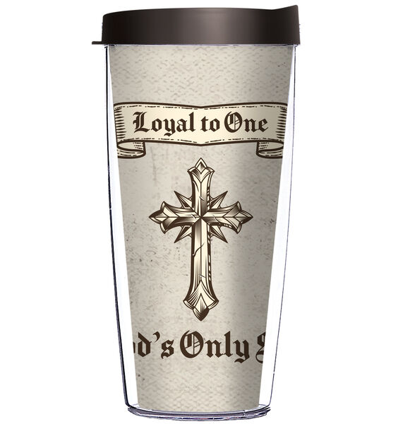 18oz Handle Mug - Loyal to One, God's Only Son w/ Black Lid 06-12385