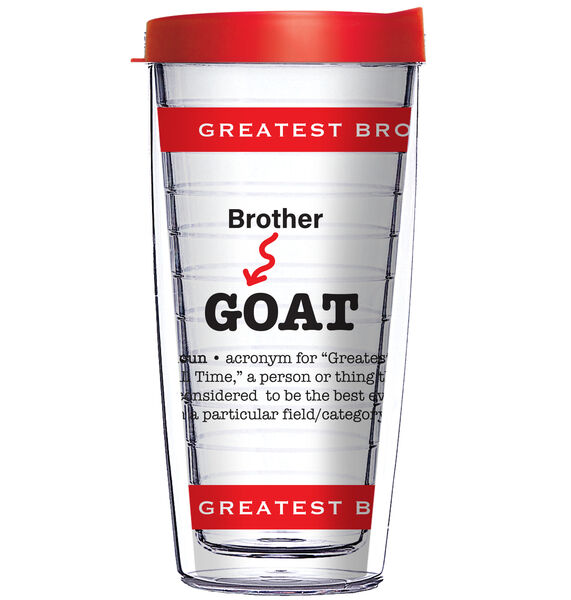 16oz Tumbler - GOAT Brother w/ Red Lid 02-12390